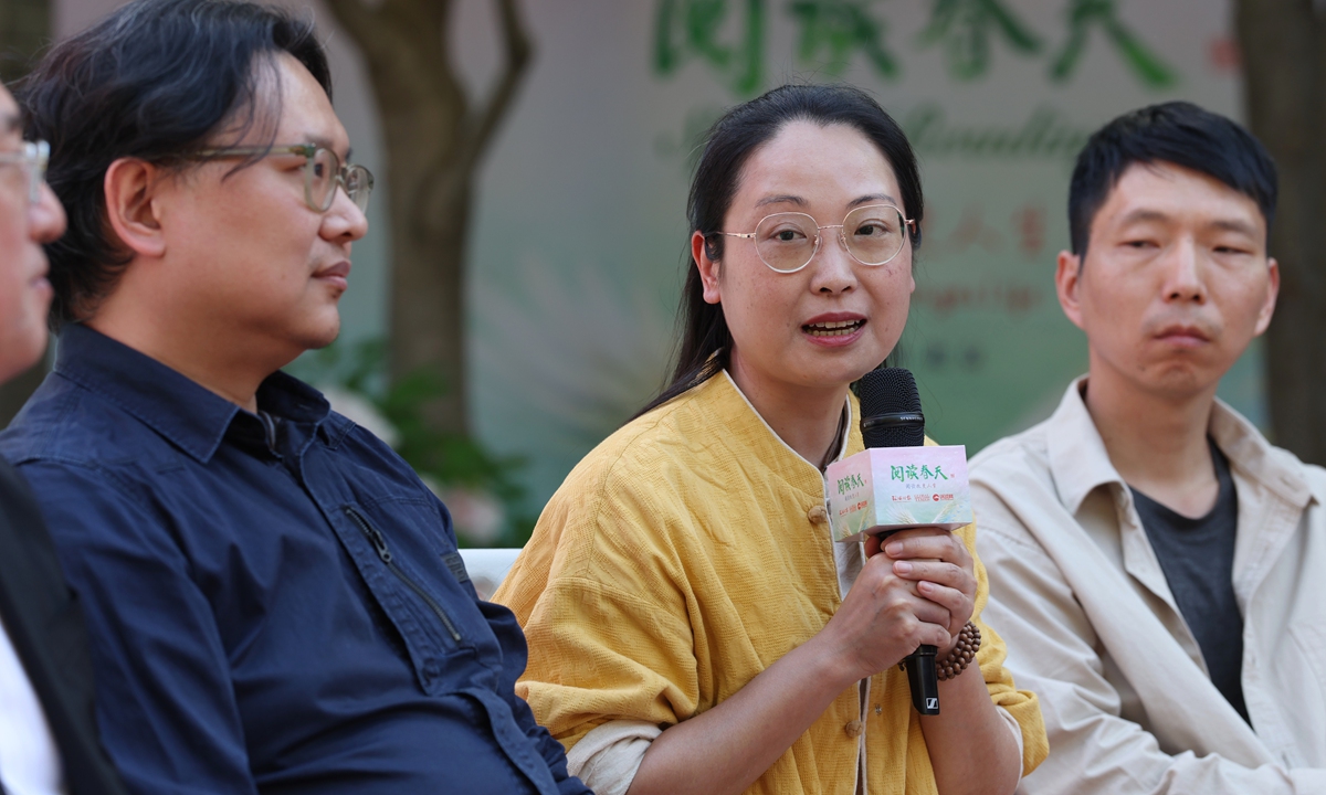 Huang Ying, the co-founder of Qingtian Academy in East China's Jiangxi Province Photo: Cui Meng/ GT 