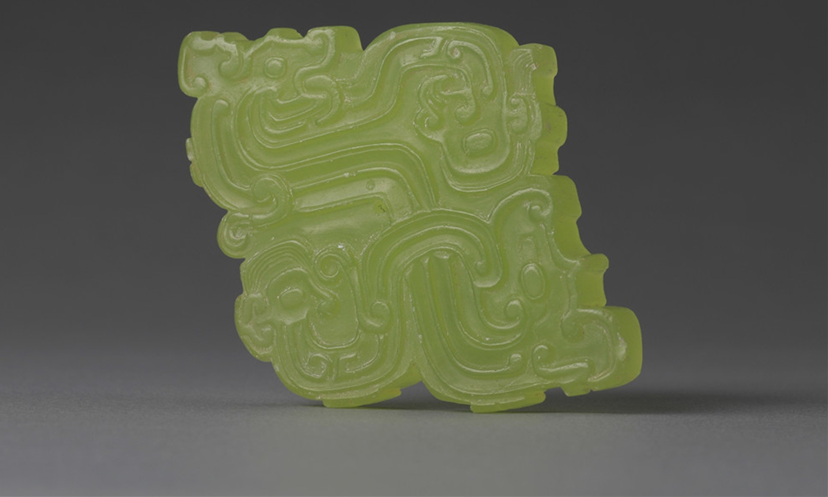 A jade artifact from the Changchun site in Fuping county, Northwest China's Shaanxi Province. Photo: Courtesy of National Cultural Heritage Administration