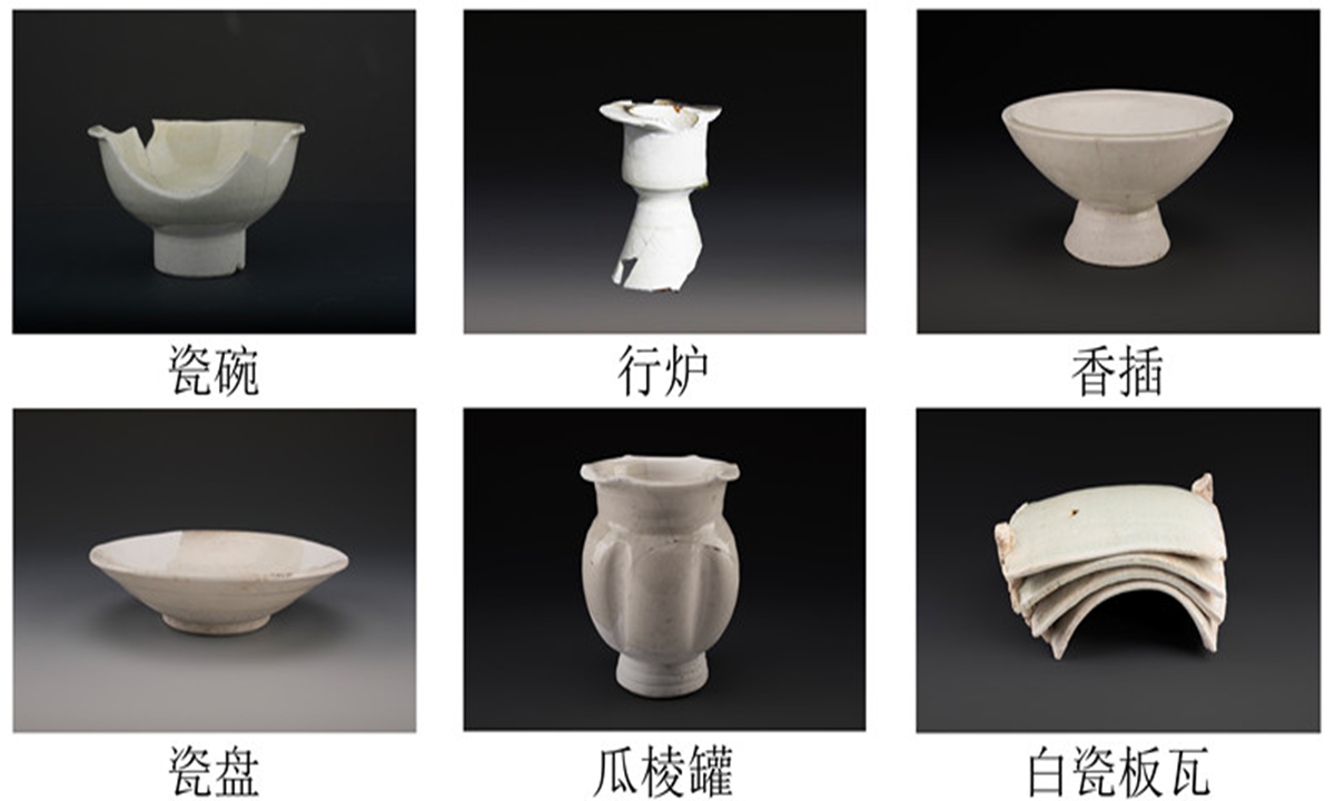 White porcelain found at the Suyukou kiln site in the Helan Mountains in Northwest China's Ningxia Hui autonomous Region. Photo: Courtesy of National Cultural Heritage Administration