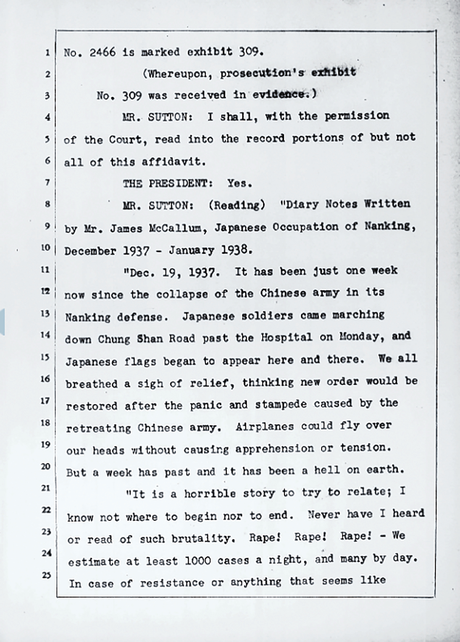 Part of the affidavit of James H. McCallum