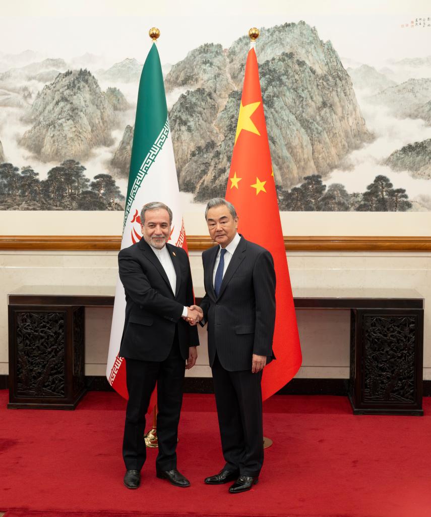 Chinese Foreign Minister Wang Yi, also a member of the Political Bureau of the Communist Party of China Central Committee, holds talks with Iranian Foreign Minister Seyyed Abbas Araghchi in Beijing, capital of China, May 6, 2026. (Photo: Xinhua)