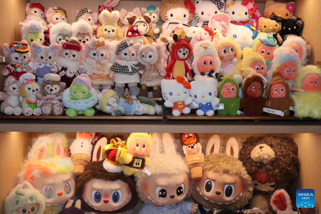 Trendy and collectible toys are seen at a local resident's home in Shanghai, east China, April 26, 2026. In China, trendy and collectible toys have evolved from a niche hobby into a cultural phenomenon, appearing in a wide range of daily scenarios. These toys not only provide an outlet for personal expression and a means of social connection, but also bear witness to a trend in consumption that emphasizes the pursuit of individuality. (Photo: Xinhua)