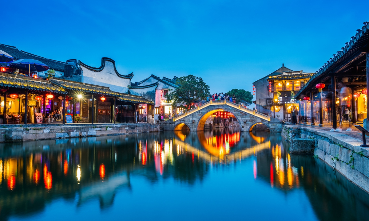 A view of the ancient town of Xitang in Jiaxing, Zhejiang Province Photo: VCG