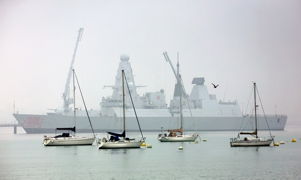 The UK's warship HMS Dragon moors in the Port of Portsmouth, UK, on March 9, 2026. Photo: IC