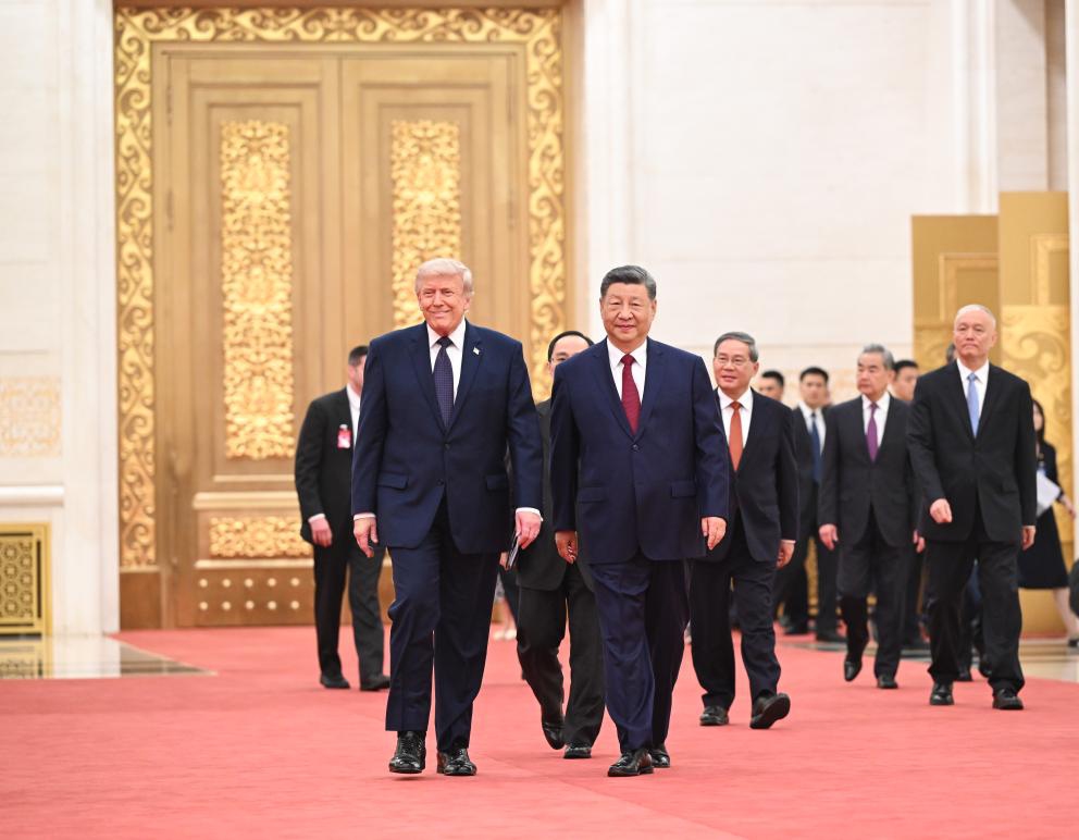 Chinese President Xi Jinping holds a banquet to welcome U.S. President Donald Trump on his state visit to China at the Great Hall of the People in Beijing, capital of China, May 14, 2026. (Photo: Xinhua)