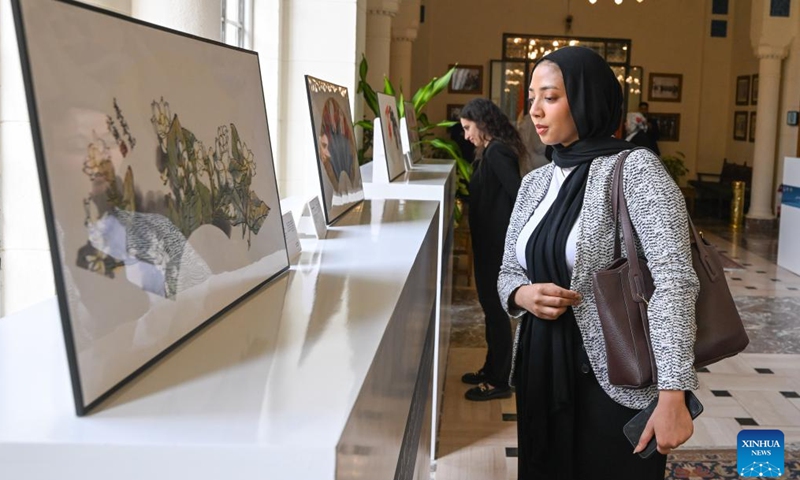 People visit a China-Arab art exhibition at the headquarters of the League of Arab States in Cairo, Egypt, May 12, 2026. The Global South Media and Think Tank Forum Chinese-Arab Partnership Conference opened here on Tuesday.

The opening ceremony featured a China-Arab art exhibition titled Art Integration: Across Millennia, the Silk Road Culture Endures. (Xinhua/Liu Lei)