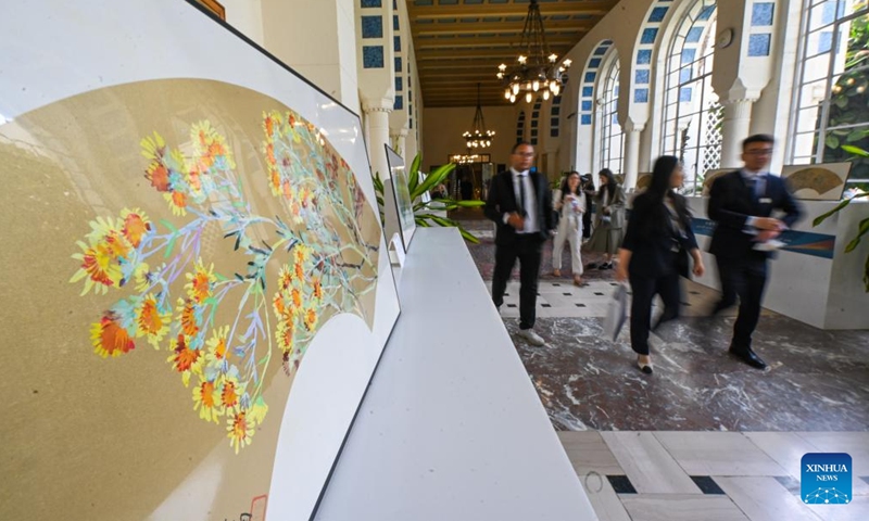 People visit a China-Arab art exhibition at the headquarters of the League of Arab States in Cairo, Egypt, May 12, 2026. The Global South Media and Think Tank Forum Chinese-Arab Partnership Conference opened here on Tuesday.

The opening ceremony featured a China-Arab art exhibition titled Art Integration: Across Millennia, the Silk Road Culture Endures. (Xinhua/Liu Lei)