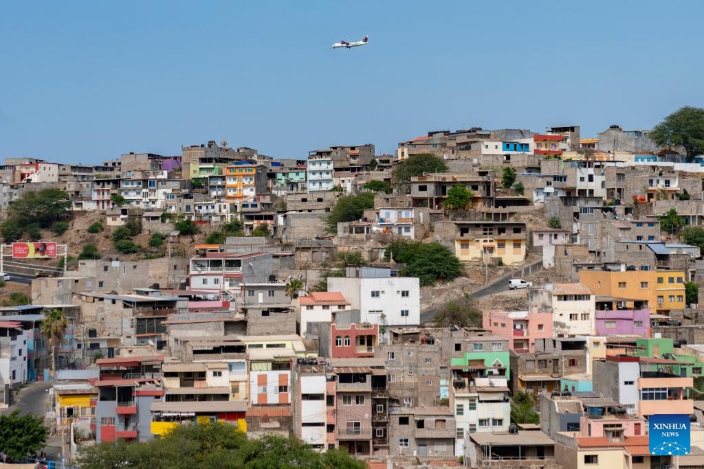 This photo taken on May 12, 2026 shows a city view of Praia, Cape Verde. Located on the southern coast of Santiago Island in the Atlantic Ocean, Praia has colorful streets and vibrant musical culture. (Xinhua/Xie Jianfei)

