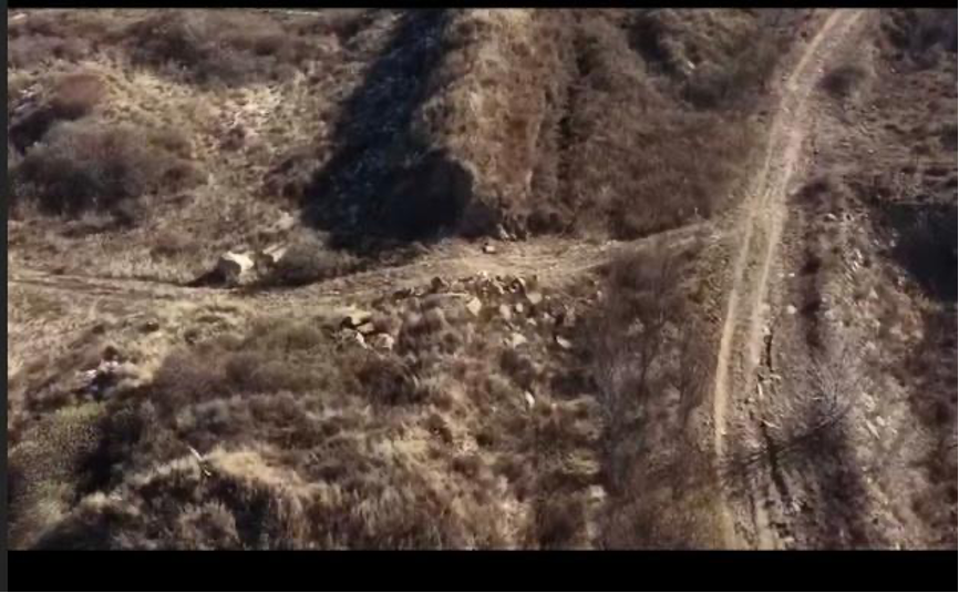 Ming Dynasty Great Wall in Ningwu county damaged by illegal mining Photo: thepaper.cn