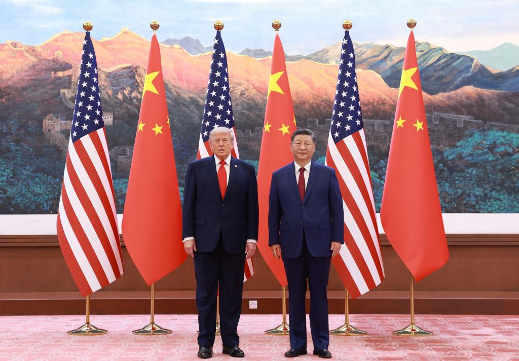 Chinese President Xi Jinping holds talks with US President Donald Trump, who is on a state visit to China, at the Great Hall of the People in Beijing, capital of China, May 14, 2026. (Xinhua/Ding Lin)