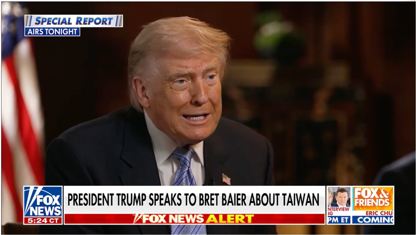 US President Donald Trump in a Fox News interview aired on May 15, 2026 US local time. Photo: Screenshot from Fox News