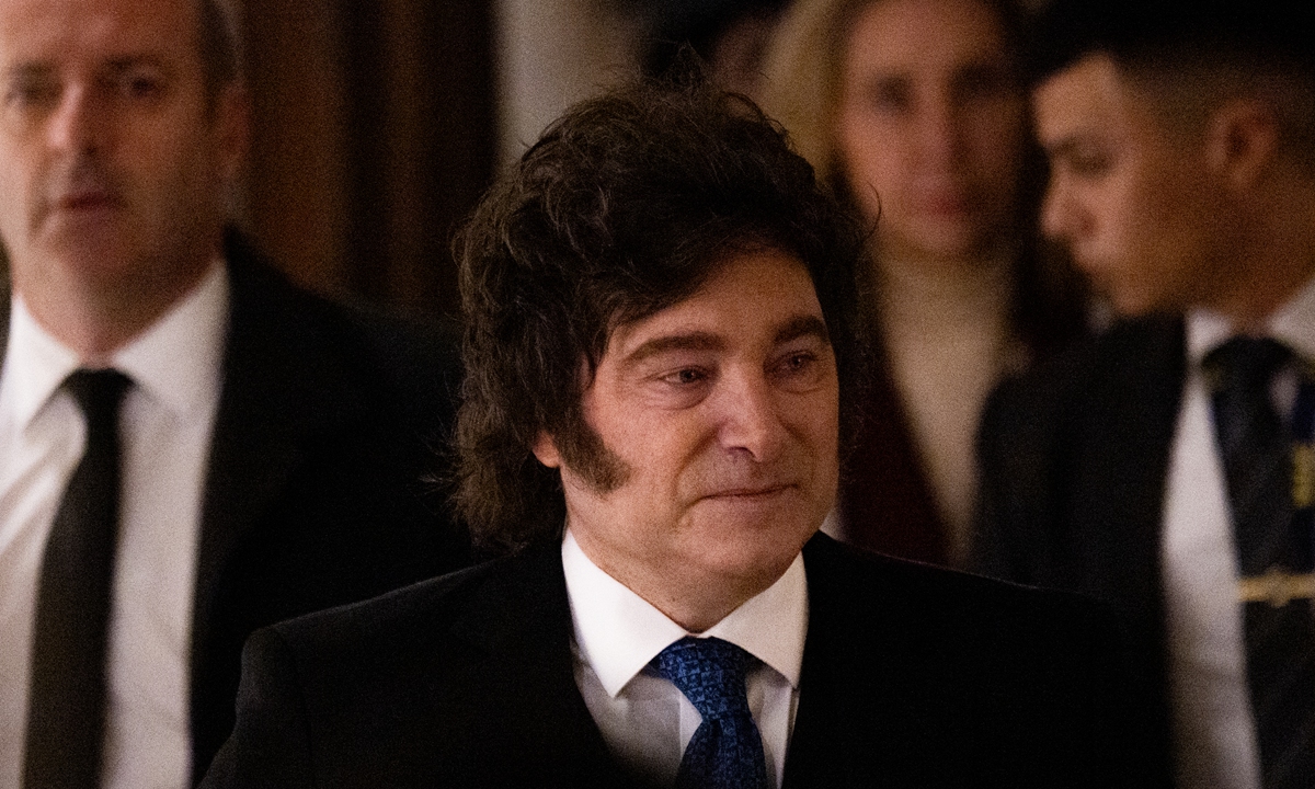 President of Argentina Javier Milei at The Palace of the Argentine National Congress on April 29, 2026 in Buenos Aires, Argentina. Photo: VCG