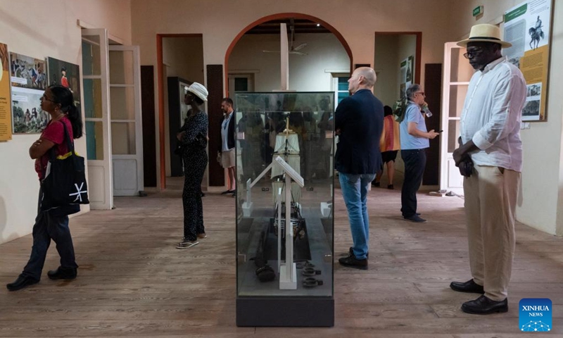 Tourists visit the House of Slave on Goree Island in Senegal, May 16, 2026. Goree Island lies off the coast of Senegal, opposite Dakar. Ruled in succession by the Portuguese, Dutch, English and French, it was the largest slave-trading center on the African coast from the 15th to the 19th century. (Xinhua/Xie Jianfei)