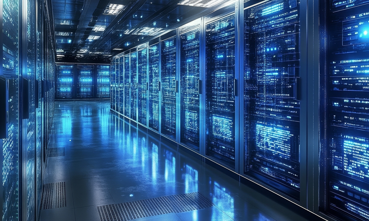 Conceptual image of data center server room Photos on this page: VCG