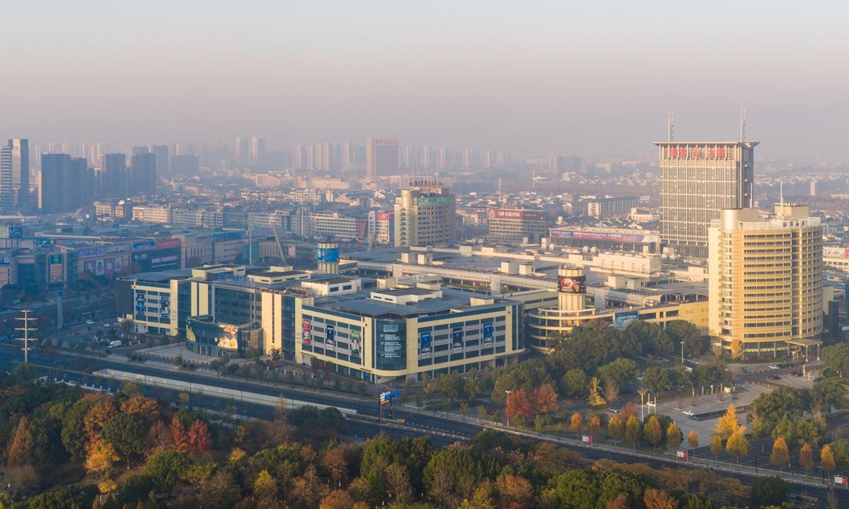 A view of the Yiwu International Trade Market in Yiwu, Jinhua, East China’s Zhejiang Province, on December 7, 2025 Photo: VCG