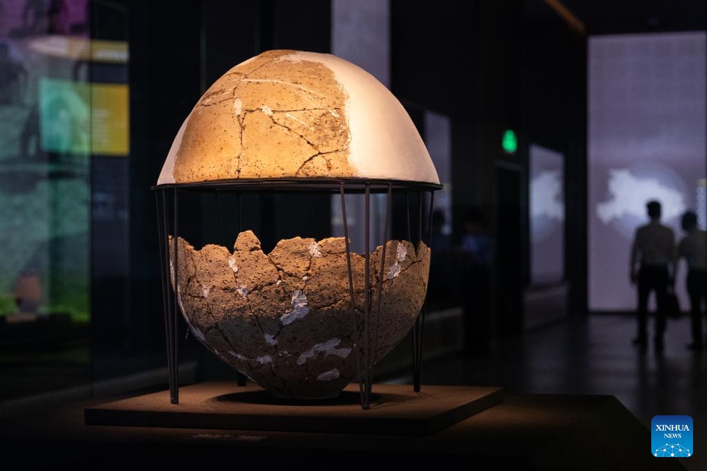 This photo taken on May 18, 2026 shows an exhibit at the museum of the Shijiahe site, the ruins of a prehistoric city, in Shijiahe Town of Tianmen City, central China's Hubei Province. The museum will open to the public on Tuesday. (Photo: Xinhua)