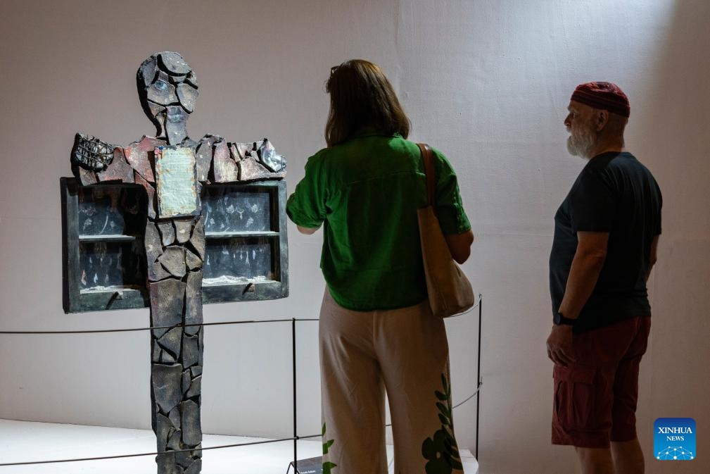 People view an exhibit at the Museum of Black Civilizations in Dakar, Senegal, on May 15, 2026. May 18 marks the International Museum Day. The Museum of Black Civilizations has emerged as a cultural landmark not only in Senegal but across Africa. It plays a vital role in preserving heritage, advancing academic research, hosting exhibitions, and promoting public education. (Photo: Xinhua)