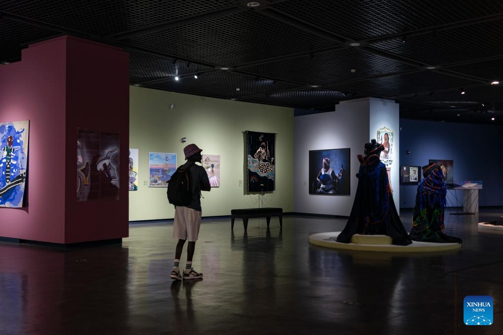 People view exhibits at the Museum of Black Civilizations in Dakar, Senegal, on May 15, 2026. May 18 marks the International Museum Day. The Museum of Black Civilizations has emerged as a cultural landmark not only in Senegal but across Africa. It plays a vital role in preserving heritage, advancing academic research, hosting exhibitions, and promoting public education. (Photo: Xinhua)