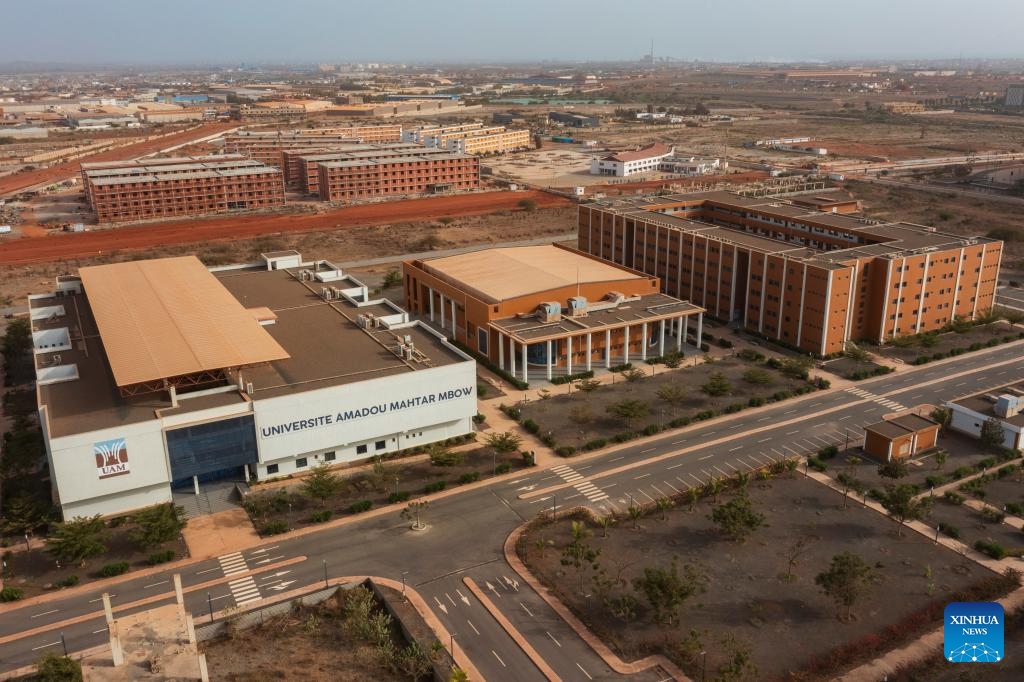 An aerial drone photo taken on May 17, 2026 shows the general view of Amadou Mahtar Mbow University, in Diamniadio, Senegal. Amadou Mahtar Mbow University will be used as the Youth Olympic Village during the Dakar 2026 Youth Olympic Games. With less than six months to go before the opening of the Dakar 2026 Youth Olympic Games, preparations have entered the final sprint stage. The Games will be held in three locations in Senegal - Dakar, Diamniadio and Saly. (Photo: Xinhua)