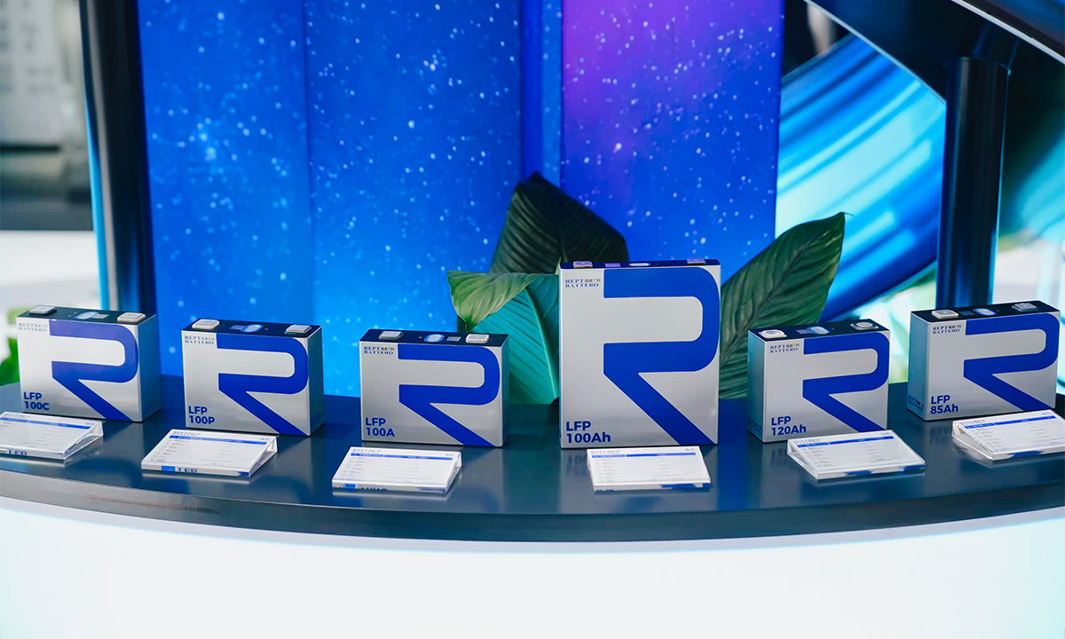 Photo: REPT BATTERO energy storage battery cell portfolio at CIBF 2026