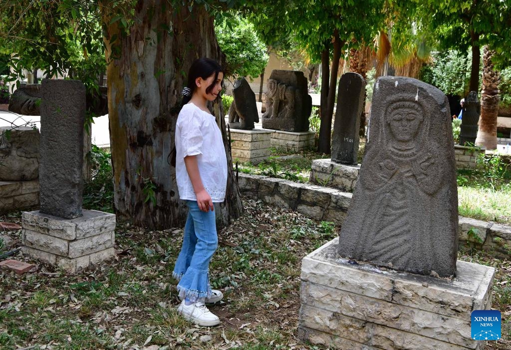 A girl visits the National Museum in Damascus, Syria, May 18, 2026. Syria's Directorate-General of Antiquities and Museums opened museums free of charge across the country on Monday to mark International Museum Day. (Photo: Xinhua)