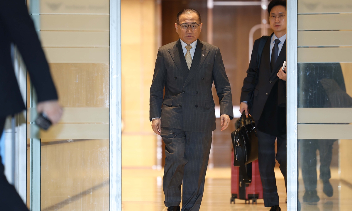 Wi Sung-lac, South Korea's national security chief, sets out for a visit to the US from Incheon International Airport on December 16, 2025. Photo: VCG
