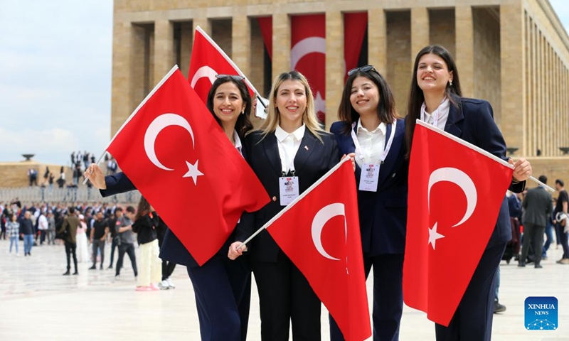 People gather to mark the Commemoration of Ataturk, Youth and Sports Day in front of Anitkabir, the mausoleum of Turkish Republic's founder Mustafa Kemal Ataturk, in Ankara, Türkiye, on May 19, 2026. (Photo: Xinhua)