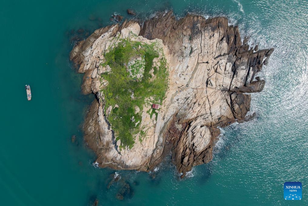 An aerial drone photo taken on May 12, 2026 shows a view of Simuyu Island in Lianjiang County of Fuzhou, southeast China's Fujian Province. (Photo: Xinhua)