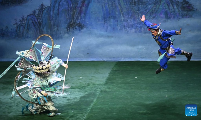 Artists of the China National Peking Opera Company perform at the National Theatre in Brasilia, Brazil, May 19, 2026. A tour performance presented by the China National Peking Opera Company to mark the China-Brazil Cultural Year was staged here in Brasilia on Tuesday. (Photo: Xinhua)