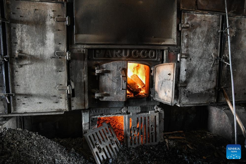 This photo taken on May 17, 2026 shows an oven used to dry crushed tea leaves at a tea factory in Djuttitsa, West Region of Cameroon. Located near the city of Dschang, the Djuttitsa tea plantation, at an altitude of nearly 1,800 meters, covers 1,660 hectares. International Tea Day is observed on May 21 annually. (Photo: Xinhua)