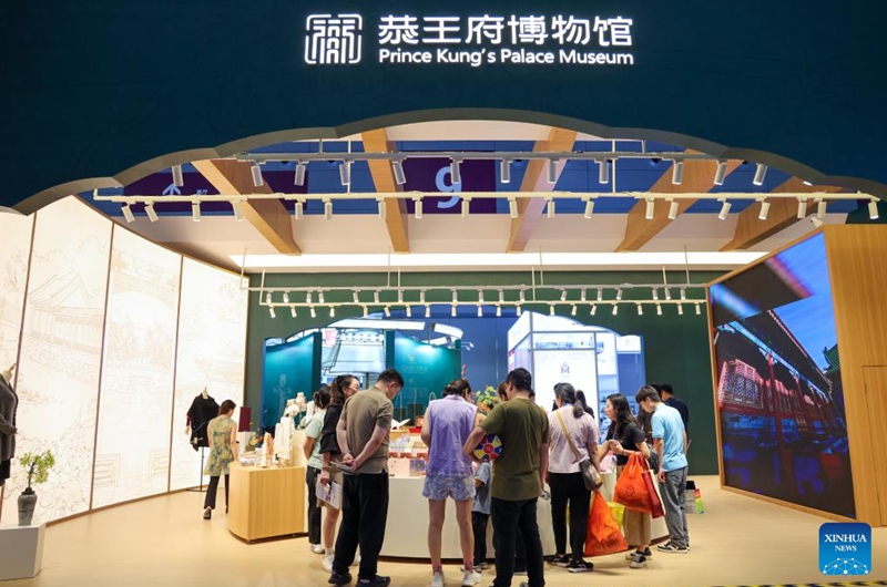 Visitors select creative cultural products at the booth of the Prince Kung's Palace Museum during the 22nd China (Shenzhen) International Cultural Industries Fair in Shenzhen, south China's Guangdong Province, May 22, 2026.

The 22nd China (Shenzhen) International Cultural Industries Fair kicked off here on Thursday, showcasing over 120,000 cultural products. The Creative China exhibition area brings together domestic cultural IPs, sci-tech innovation products, cultural and tourism products, intangible cultural heritage products, and popular creative cultural products. Creative cultural products from more than 30 famous domestic cultural heritage institutions and museums are also showcased during the event, attracting numerous visitors. Photo: Xinhua