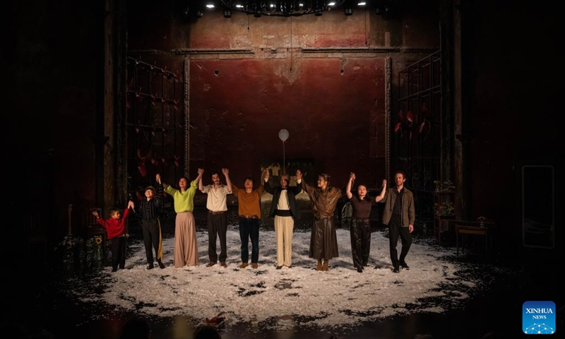 Actors greet the audience after the performance of the musical theater production The Little Prince in Paris, France, on May 22, 2026. The Chinese-French co-produced musical theater production The Little Prince, a key project of the 2025-2026 China-France cultural exchange program, premiered on Friday in Paris. Photo: Xinhua
