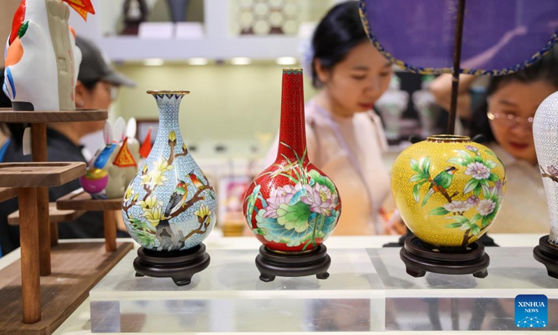 Visitors select creative cultural products at the 22nd China (Shenzhen) International Cultural Industries Fair in Shenzhen, south China's Guangdong Province, May 22, 2026.

The 22nd China (Shenzhen) International Cultural Industries Fair kicked off here on Thursday, showcasing over 120,000 cultural products. The Creative China exhibition area brings together domestic cultural IPs, sci-tech innovation products, cultural and tourism products, intangible cultural heritage products, and popular creative cultural products. Creative cultural products from more than 30 famous domestic cultural heritage institutions and museums are also showcased during the event, attracting numerous visitors. Photo: Xinhua