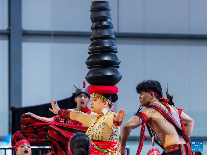 Artists perform during the 2026 Carassauga Festival of Cultures in Mississauga, Ontario, Canada, May 23, 2026. The two-day annual cultural event kicked off here on Saturday, featuring diverse cuisine, stage shows and interactive experiences. (Photo by Zou Zheng/Xinhua)