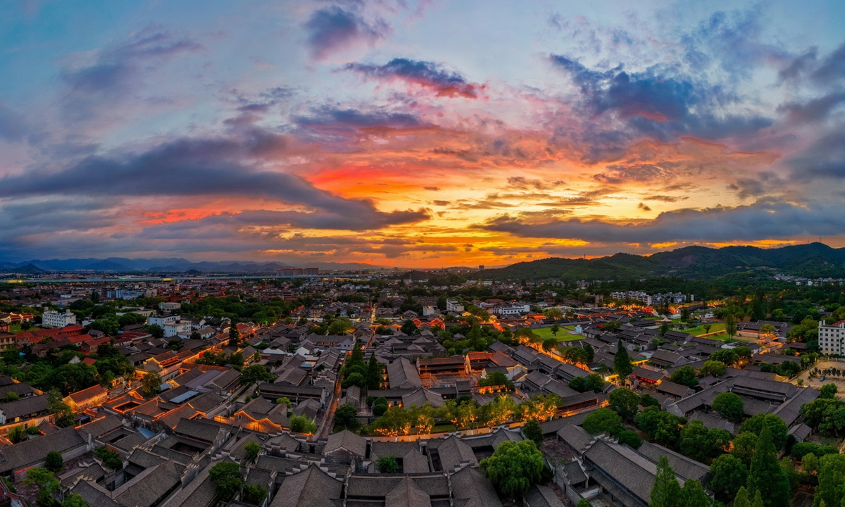The renovated ancient architectural complex at Cicheng Ancient Town Photo: Courtesy of Shen Guofeng