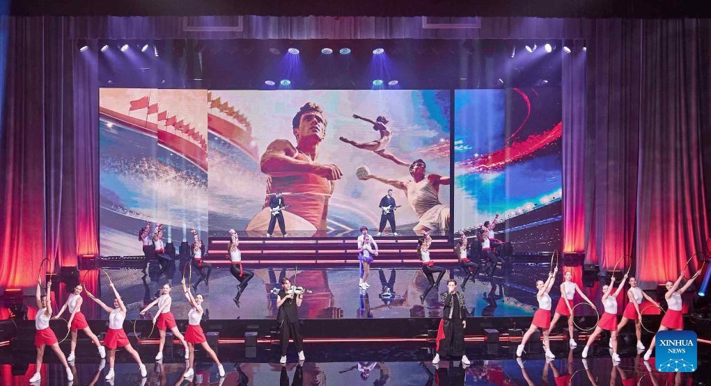 Actors perform during the opening ceremony of the 10th China-Russia Summer Youth Games in Svetlogorsk, Kaliningrad Region, Russia, on May 25, 2026. (Photo: Xinhua)