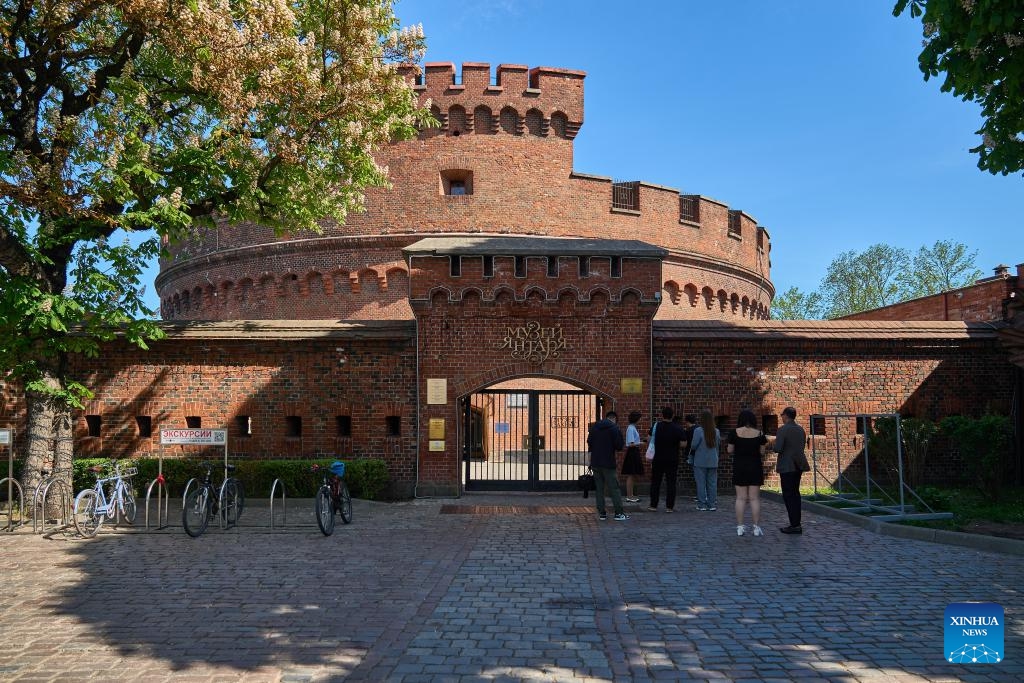 This photo taken on May 25, 2026 shows an exterior view of the Amber Museum in Kaliningrad, Russia. Kaliningrad is a major amber-producing region in the world. The Amber Museum here houses a large number of exquisite pieces that comprehensively showcase the unique charm of amber. (Photo: Xinhua)