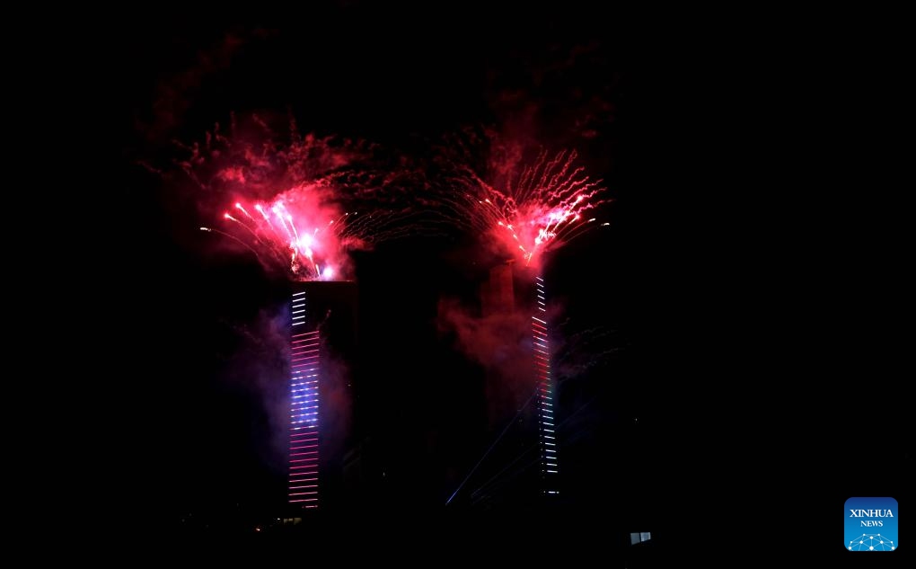 Fireworks explode during the Independence Day celebrations in Amman, Jordan, on May 25, 2026. Jordan marked its 80th Independence Day on Monday. (Photo: Xinhua)