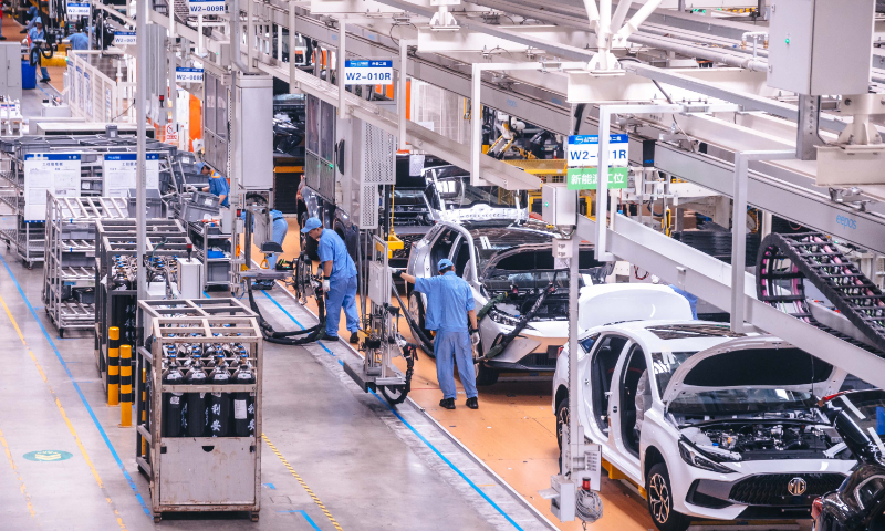 SAIC Motor's car assembly plant in Ningde, East China's Fujian Province File photo: VCG
