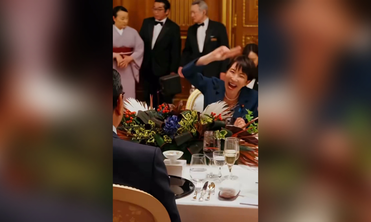 Screenshot from a video uploaded on X by the official account of the Japanese Prime Minister’s Office about the dinner of Japanese Prime Minister Sanae Takaichi and Philippine President Ferdinand Marcos Jr.