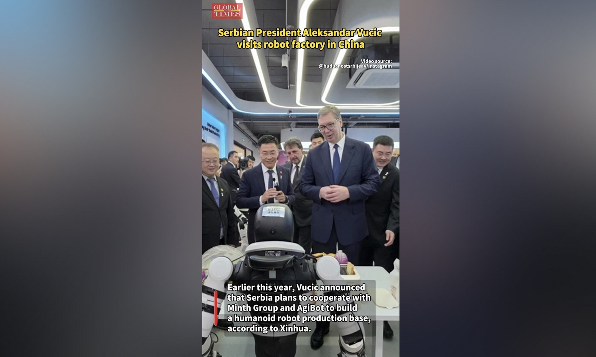 globaltimes.cn - Serbian President Aleksandar Vucic visits robot factory in China