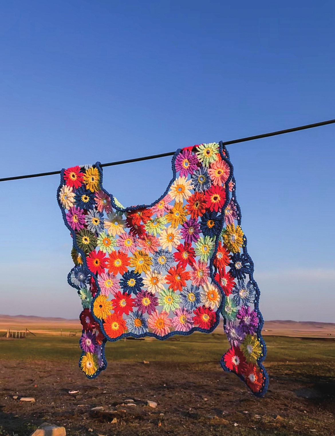 A hand-knitted shawl made by Chen Ru Photo: Courtesy of Chen Ru
