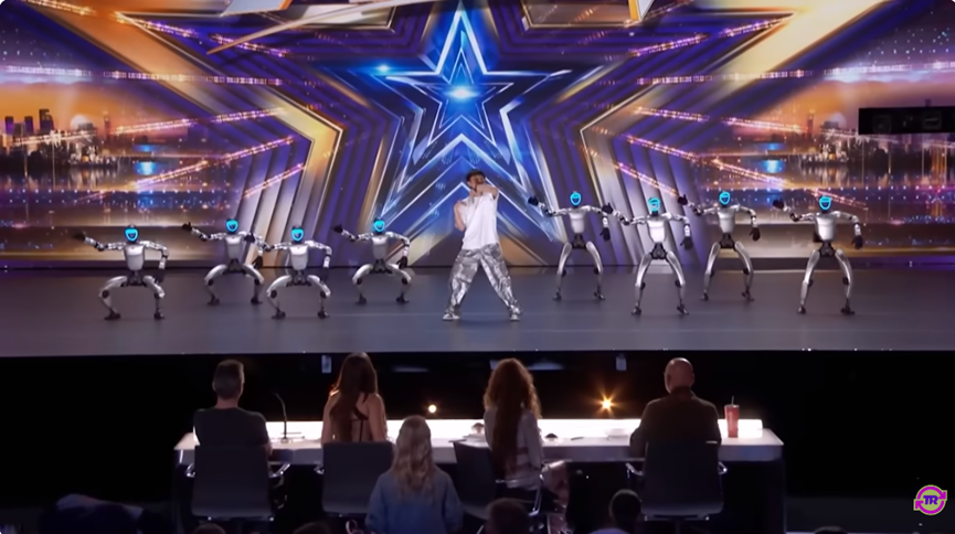Unitree dancing robots perform dances on America's Got Talent. Photo：Screenshot of the show's YouTube video