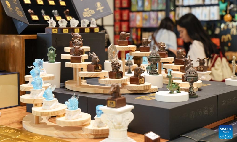 Cultural and creative products are pictured at the Shenzhen International Museum of Art in Shenzhen, south China's Guangdong Province, May 30, 2026. The museum officially opened to the public on Saturday. Photo: Xinhua