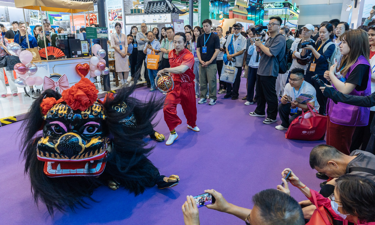 Visitors crowd the venue as the 2026 Beijing International Culture and Tourism Consumption Expo kicks off at Phase II of the National Convention Center in Beijing on June 5, 2026. The three-day expo integrates a B2B professional trade exhibition, special themed exhibitions and a public experience exhibition. Photo: Li Hao/GT