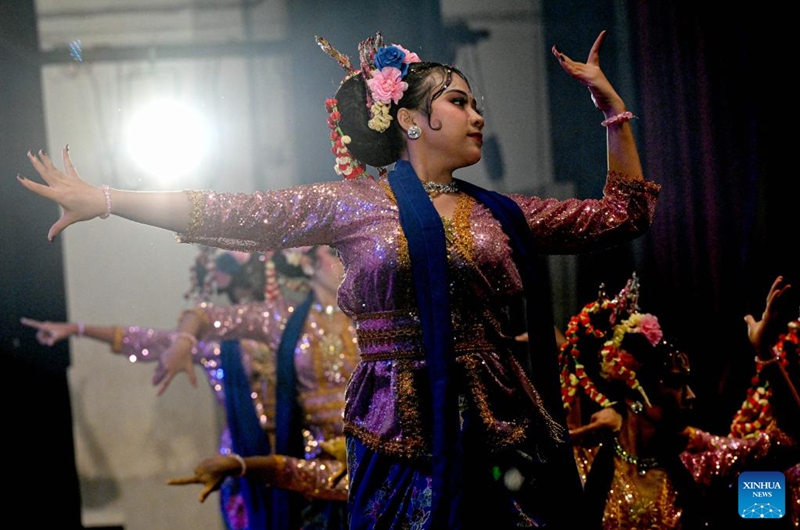 Dancers perform during the 2026 Indonesia World Dance Festival (IWDF) in Jakarta, Indonesia, May 30, 2026. (Xinhua/Agung Kuncahya B.)