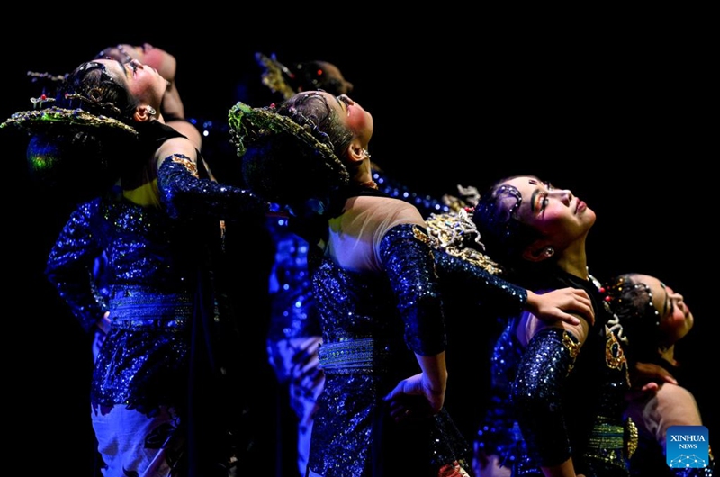 Dancers perform during the 2026 Indonesia World Dance Festival (IWDF) in Jakarta, Indonesia, May 30, 2026. (Xinhua/Agung Kuncahya B.)