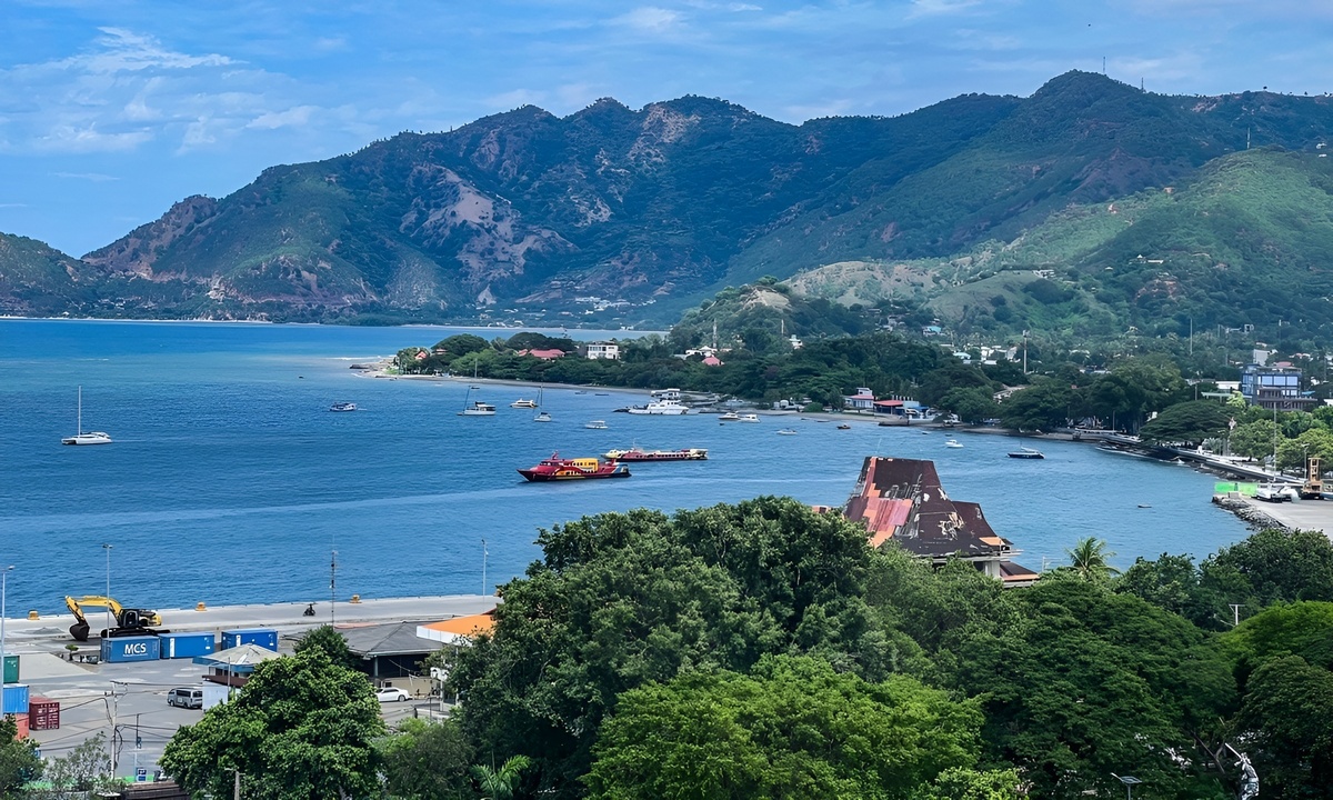 An aerial view of Dili, capital of Timor-Leste Photo: VCG