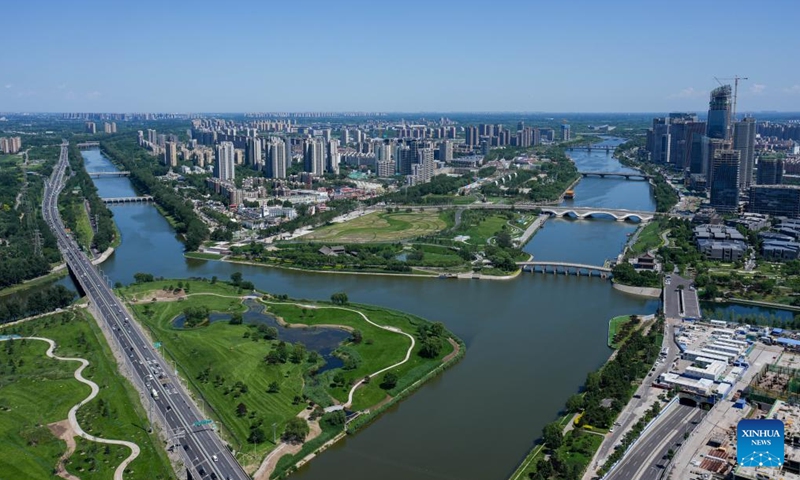 This photo taken on May 29, 2026 shows a view of the Beijing Municipal Administrative Center in Beijing, capital of China. From 2016 to 2026, the Beijing Municipal Administrative Center marks a decade of planning and development. Over the past ten years, it has undergone a remarkable transformation into a vibrant modern area. Photo: Xinhua