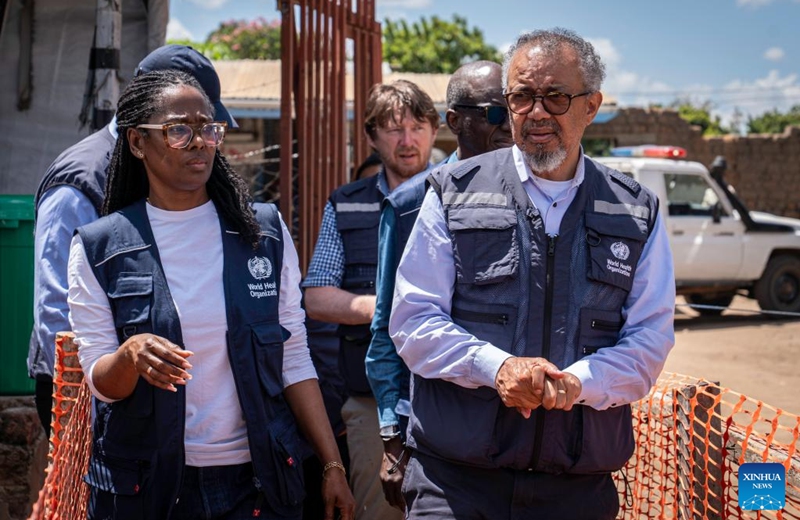 World Health Organization Director-General Tedros Adhanom Ghebreyesus visits Bunia, the capital of Ituri Province in northeastern Democratic Republic of the Congo (DRC), May 31, 2026. Five patients infected with the Ebola Bundibugyo virus have recovered in Bunia, health authorities said Sunday. Four of the recovered patients, all medical workers, were discharged on Sunday from an Ebola treatment center in Bunia after testing negative twice for Ebola, while another patient, a laboratory worker, had already returned home, according to the DRC's National Institute of Public Health. Photo: Xinhua